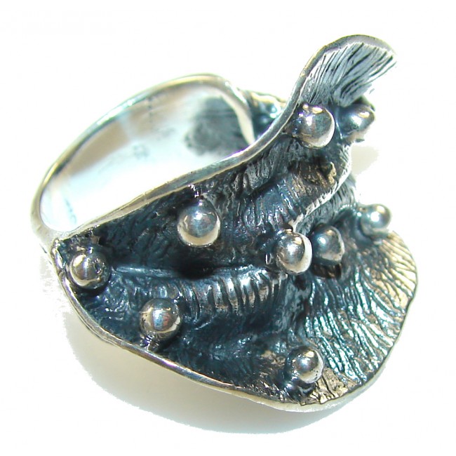 New Style!! Oxidized Silver Sterling Silver Ring s. 8 3/4