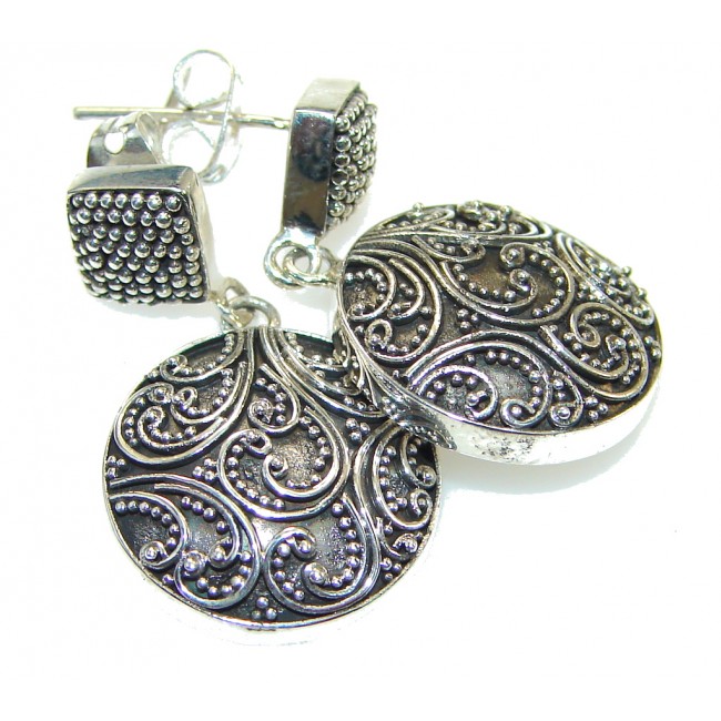 Charming Oriental Pure Sterling Silver Earrings