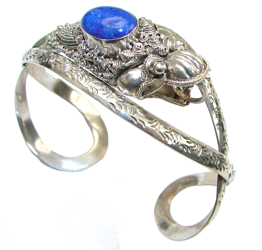 Fashion Dragon! Lapis Lazuli Sterling Silver Bracelet ...