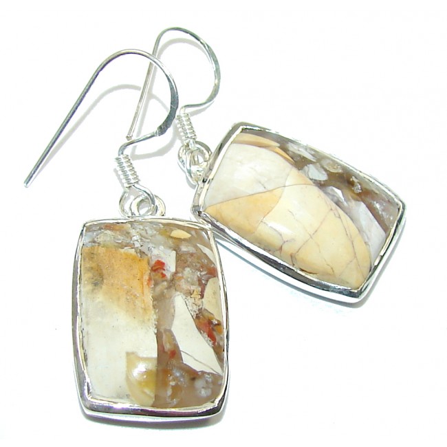 Amazing Burro Creek Jasper Sterling Silver earrings