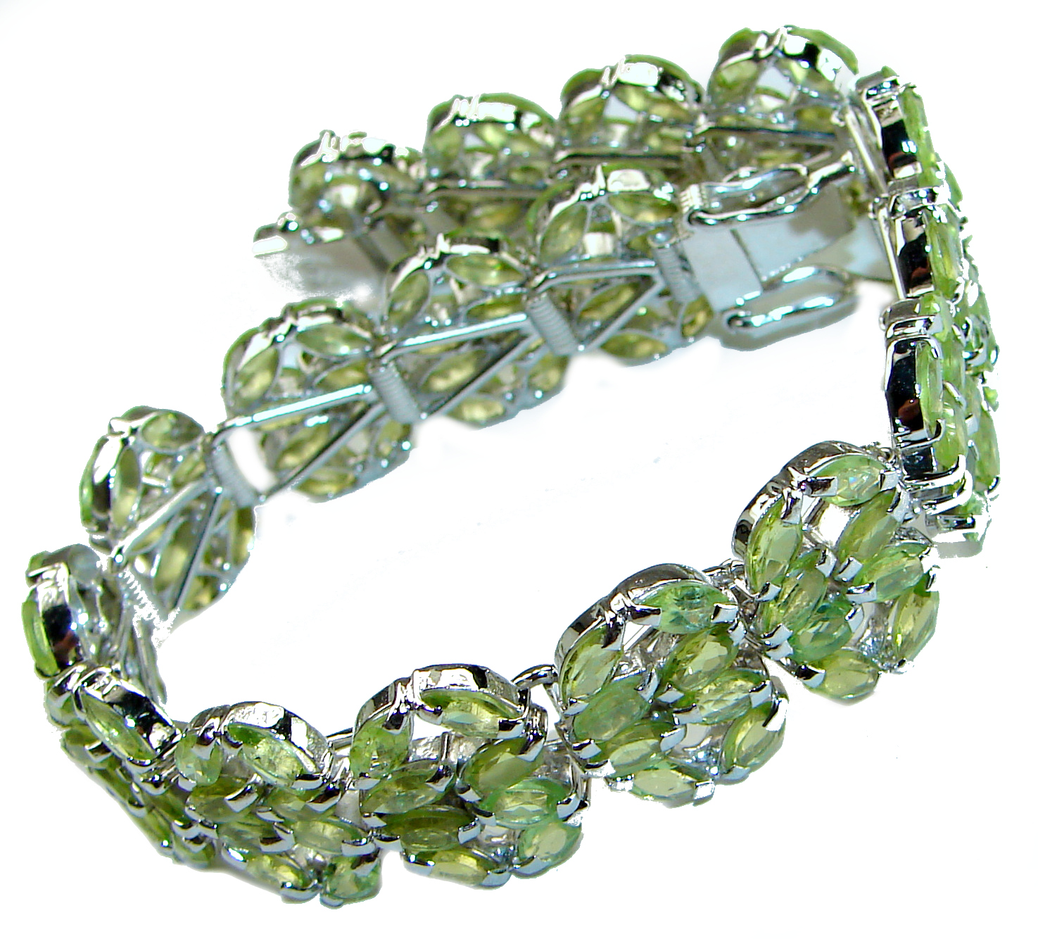 Collana Con Peridoto Verde In Argento 925: Un Gioiello A Forma Di Foglia, Perfetta Per L'Estate - 2