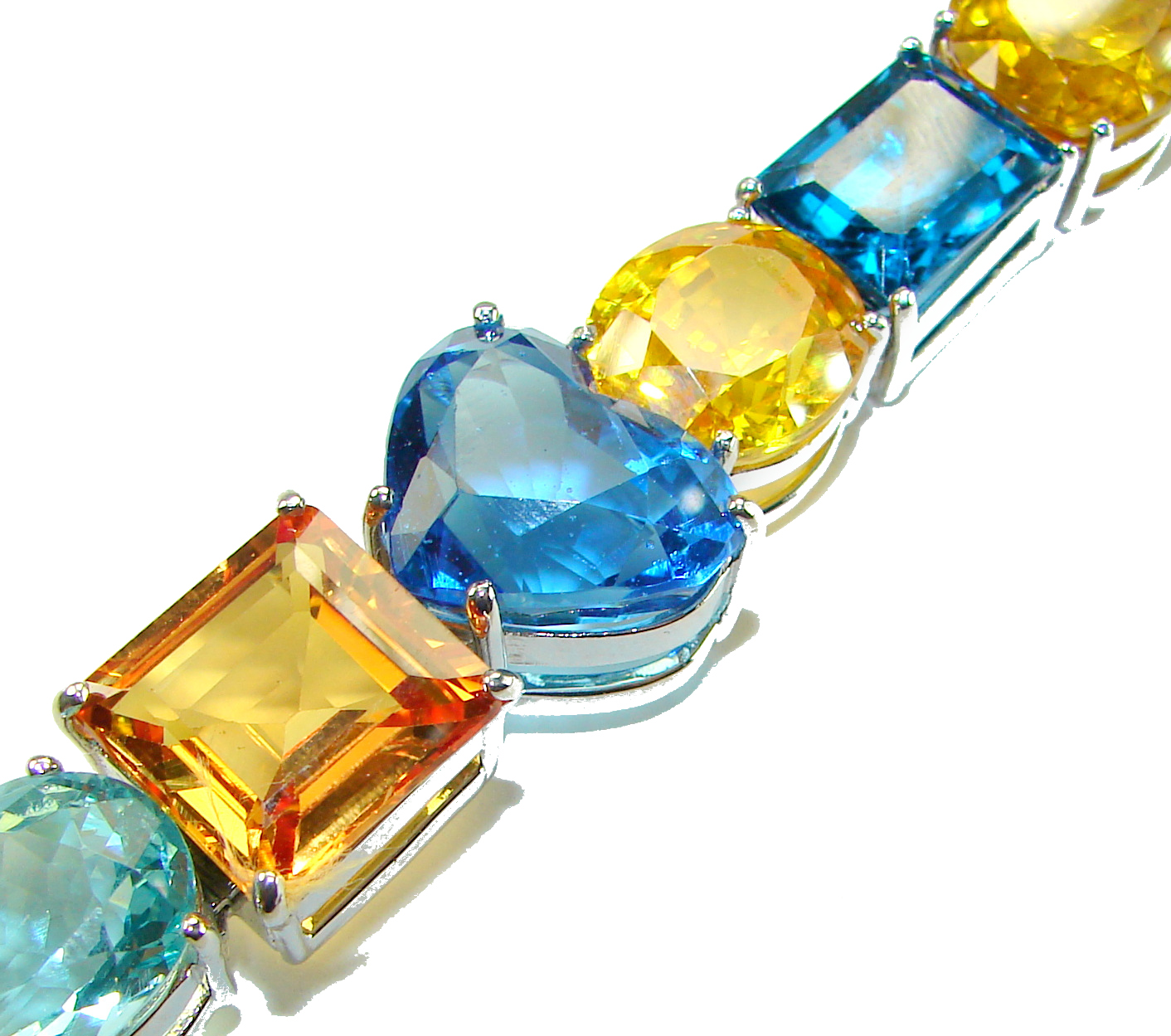 London Blue Topaz Bracelet Sterling Silver | 65.5 CT