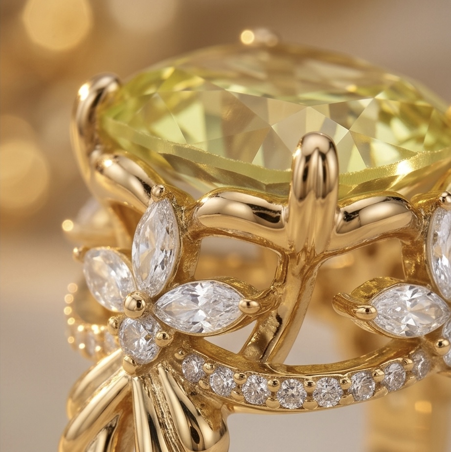 Yellow Sapphire Ring Sterling Silver | 18.8ct Statement