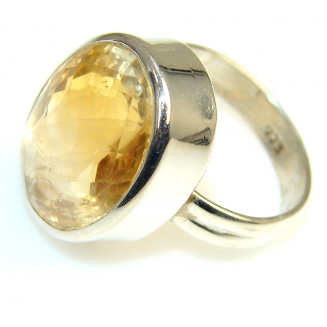Sunny Day Citrine Sterling Silver ring s. 9