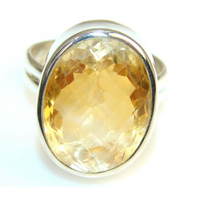 Sunny Day Citrine Sterling Silver ring s. 9