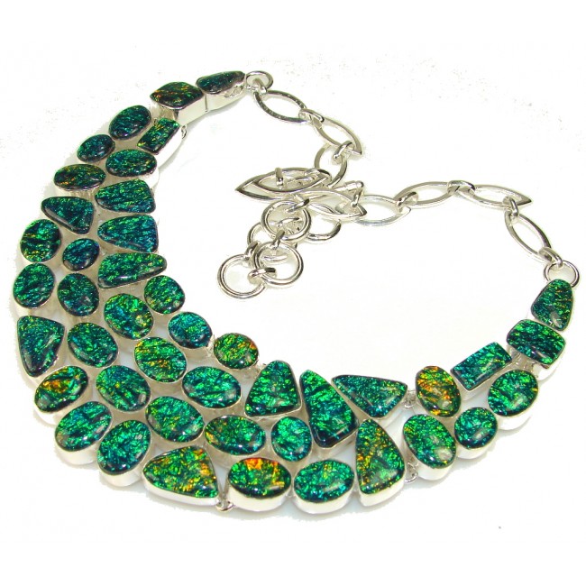 Beautiful Dichroic Glass Sterling Silver necklace