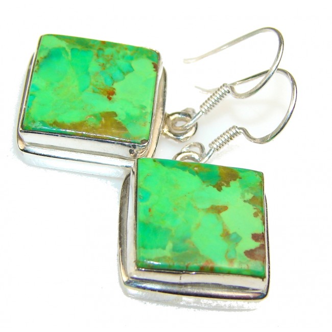 Memories Of Green Turquoise Sterling Silver earrings