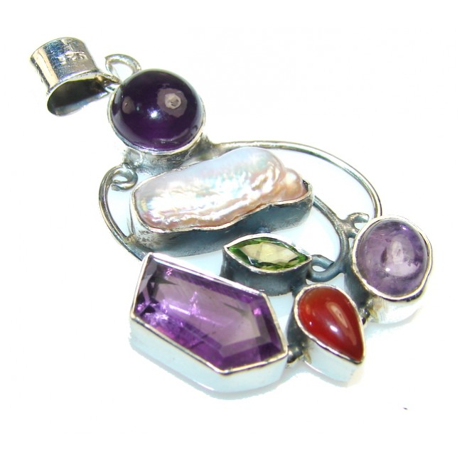 Excellent Blister Pearl Sterling Silver pendant