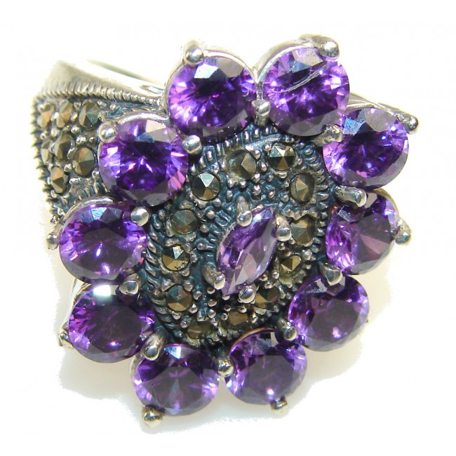 Purple Spell Amethyst Sterling Silver ring s. 6