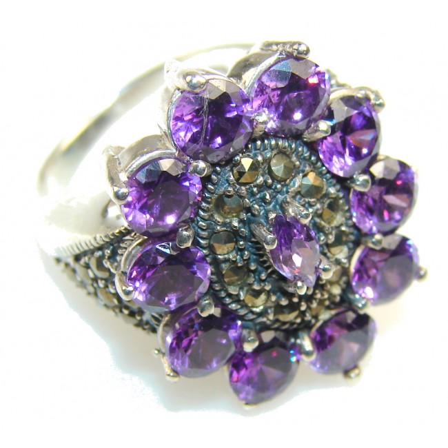 Purple Spell Amethyst Sterling Silver ring s. 6