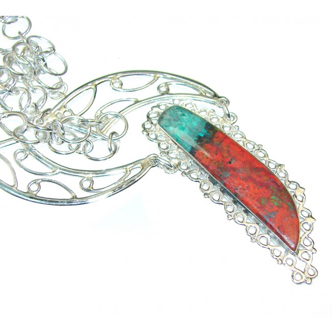 Special Moment!! Red Sonoram Jasper Sterling Silver Necklace