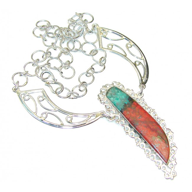 Special Moment!! Red Sonoram Jasper Sterling Silver Necklace