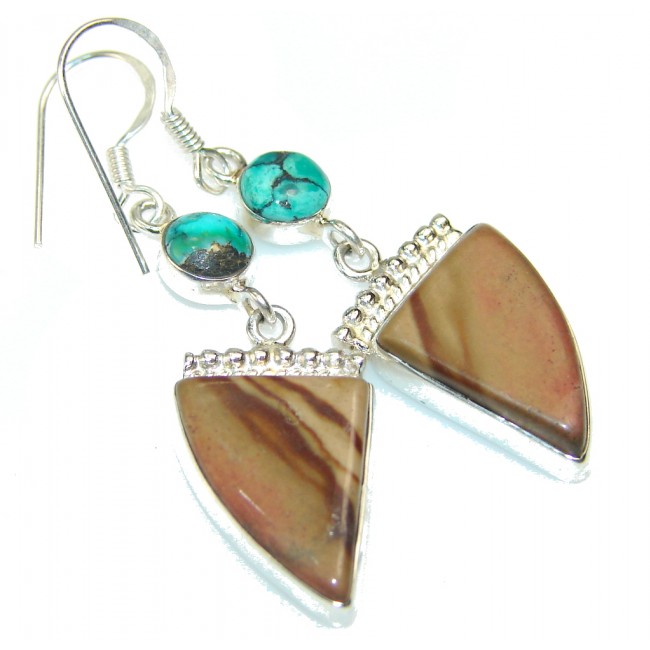 Amazing Montana Agate Sterling Silver earrings