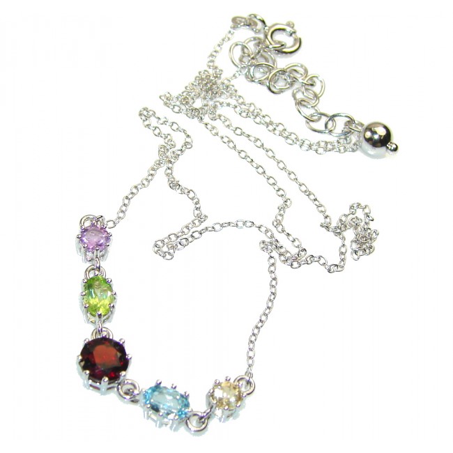 Heavenly Love!! Multistone Sterling Silver necklace