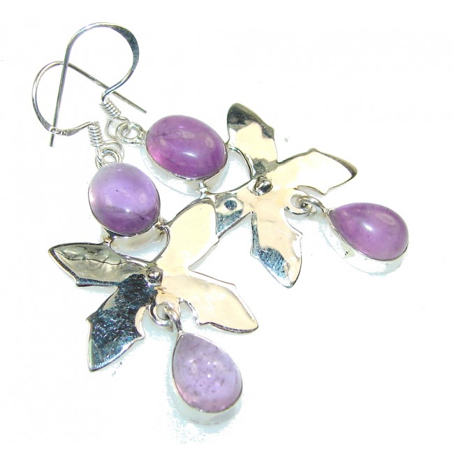 Beautiful Purple Amethyst Sterling Silver earrings