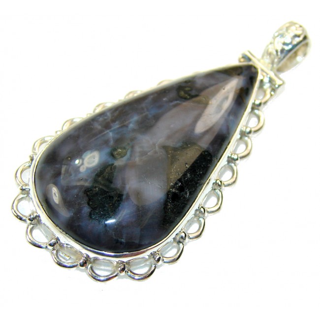 Big!! Perfect Marvelous Moss Agate Sterling Silver Pendant - model #7 ...