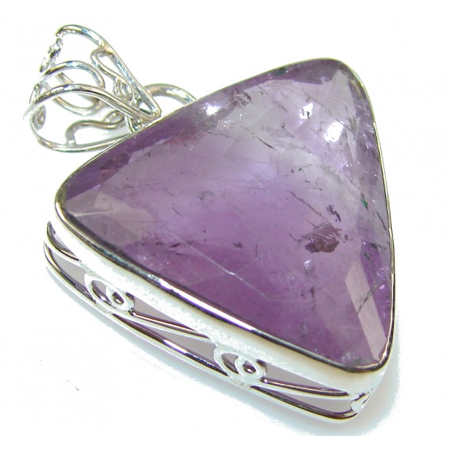 Precious Purple Amethyst Sterling Silver Pendant