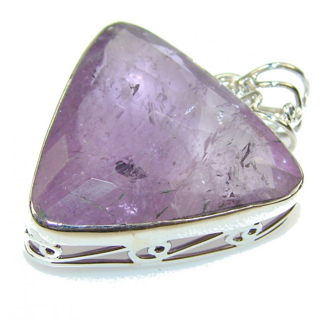 Precious Purple Amethyst Sterling Silver Pendant