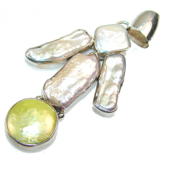 Fantastic Mother Of Pearl Sterling Silver Pendant