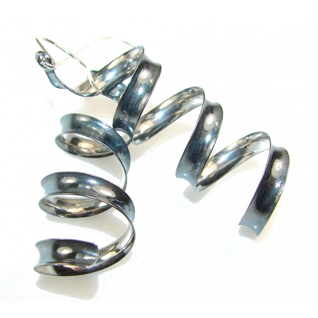 Unusal Style Of Silver Sterling Silver Earrings