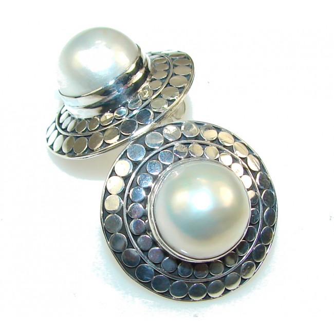 Passion White Fresh Water Pearl Sterling Silver Earrings