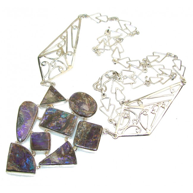 Maya Dreams!! Ammolite Sterling Silver necklace