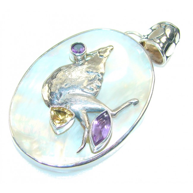 Stylish Blister Pearl Sterling Silver pendant