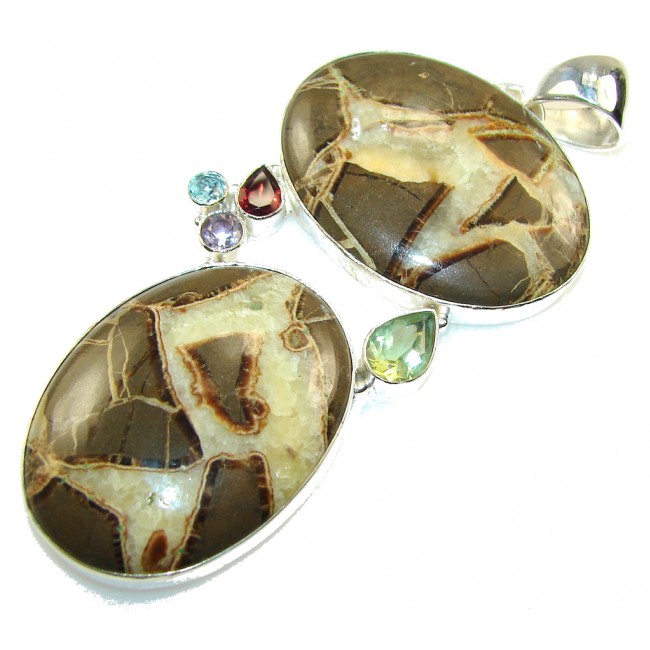 New Design!! Mexican Matrix Opal Sterling Silver Pendant