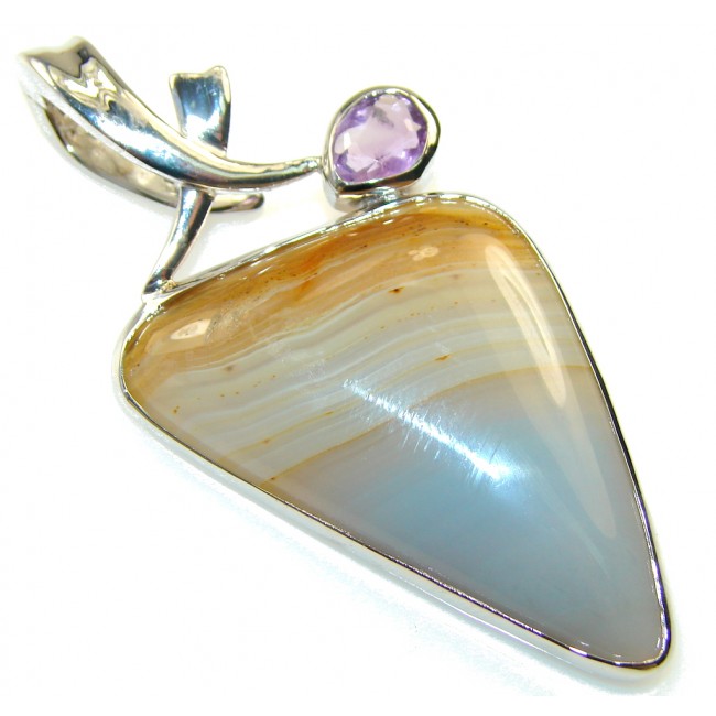 Traditons Botswana Agate Sterling Silver Pendant