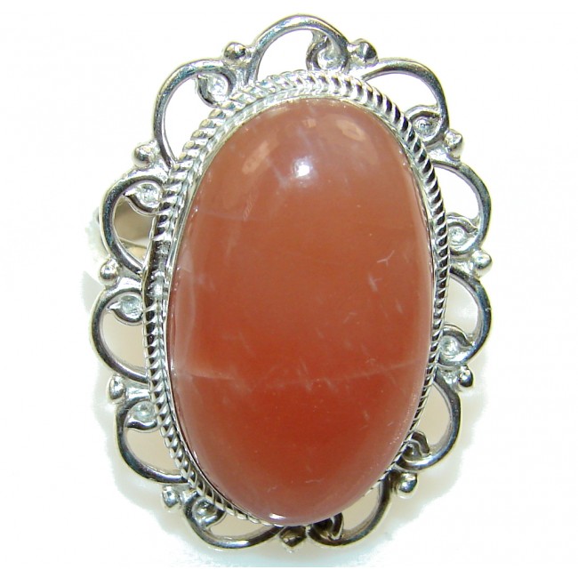 Amazing! Brown Calcite Sterling Silver ring s. 9