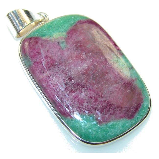 Spring Daisy! Ruby in Zoisite Sterling Silver Pendant