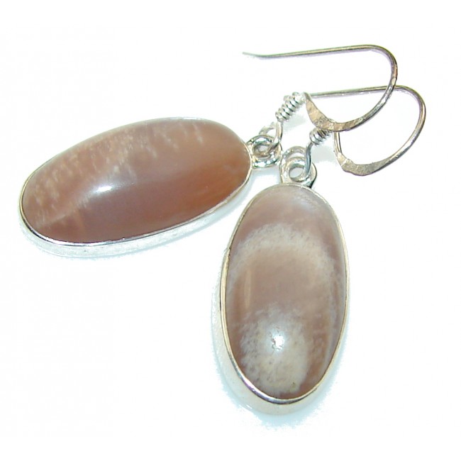 Awesome Brown Cats Eye Sterling Silver earrings