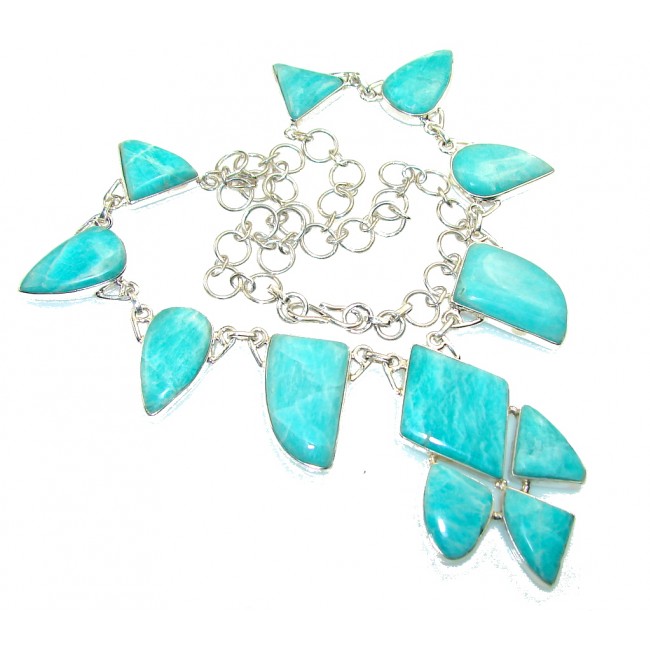 Blue Ivy!! Amazonite Sterling Silver necklace