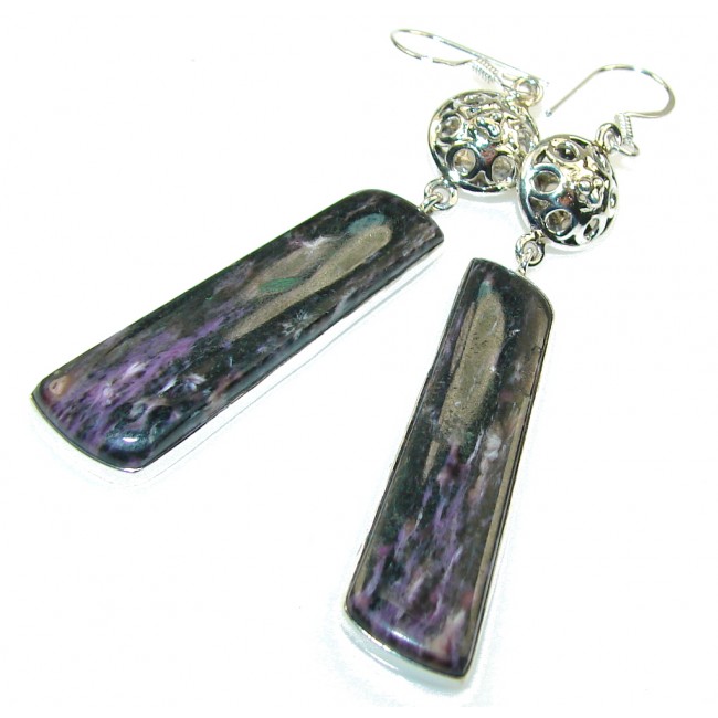 Trade Secret!! Purple Charoite Sterling Silver earrings