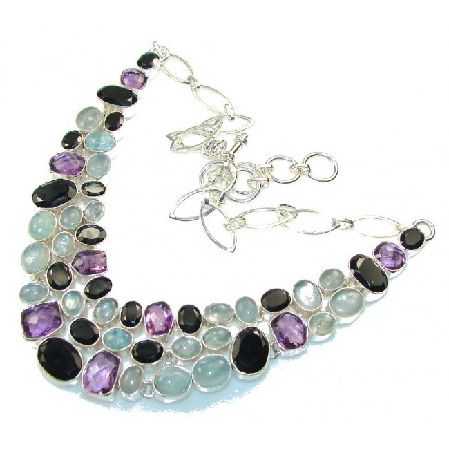 Aura Of Beauty!! Purple Amethyst Sterling Silver necklace