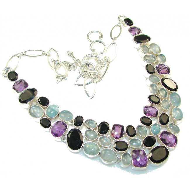 Aura Of Beauty!! Purple Amethyst Sterling Silver necklace
