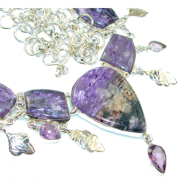 Lavender Secret!! Purple Charoite Sterling Silver Necklace