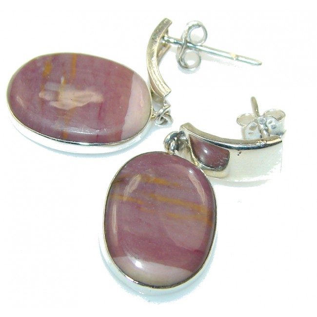 Secret Purple Mookaite Sterling Silver Earrings