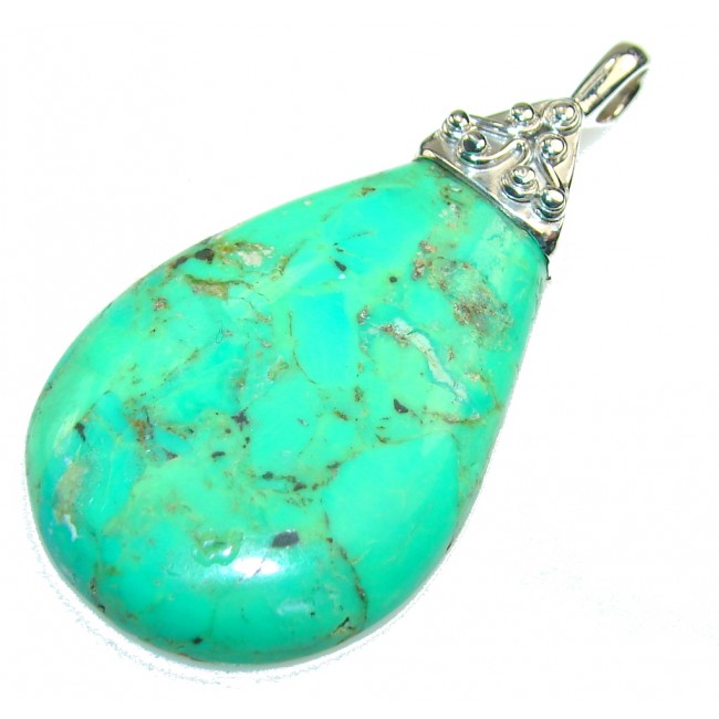 Konta In Mint!! Green Turquoise Sterling Silver Pendant