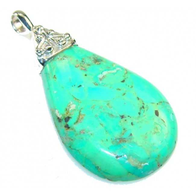 Konta In Mint!! Green Turquoise Sterling Silver Pendant
