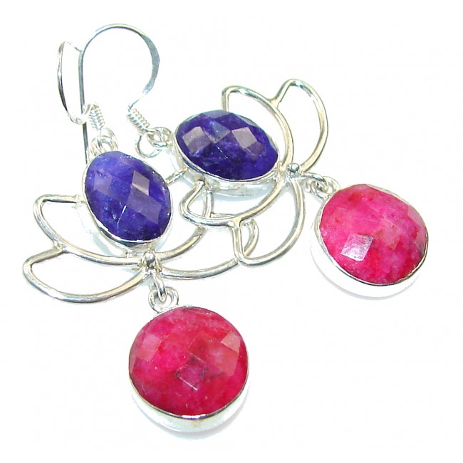 Special Secret!!! Pink Ruby Sterling Silver earrings