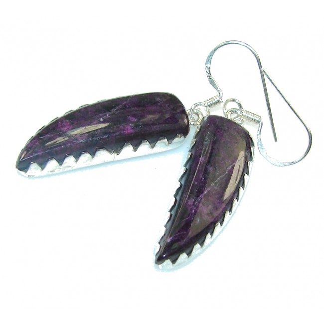 Love Bloom!! Purple Charoite Sterling Silver earrings