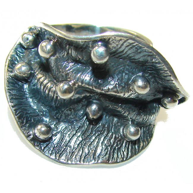 New Style!! Oxidized Silver Sterling Silver Ring s. 8 3/4