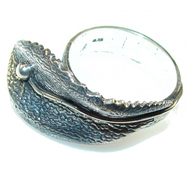 Perfect Design!! Oxidized Silver Sterling Silver Ring s. 8