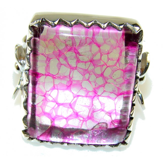 New Style!! Purple Quartz Sterling Silver Ring s. 11