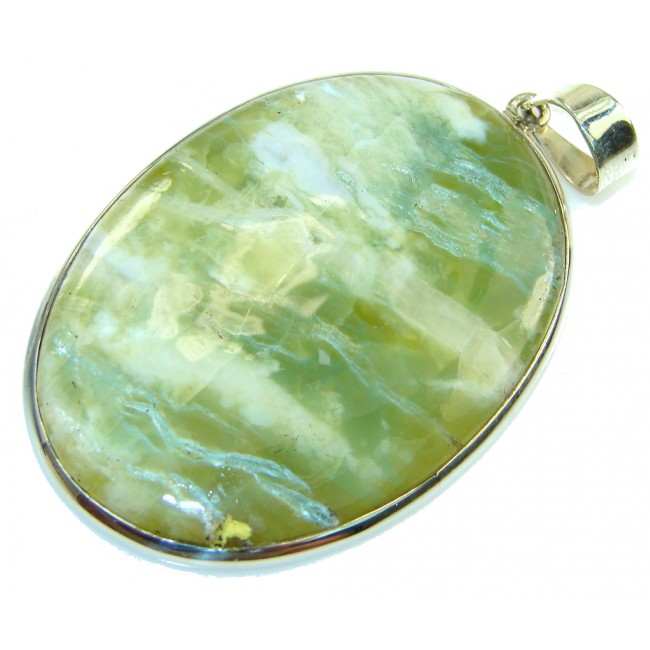 New!! Secret Green Pietersite Sterling Silver pendant
