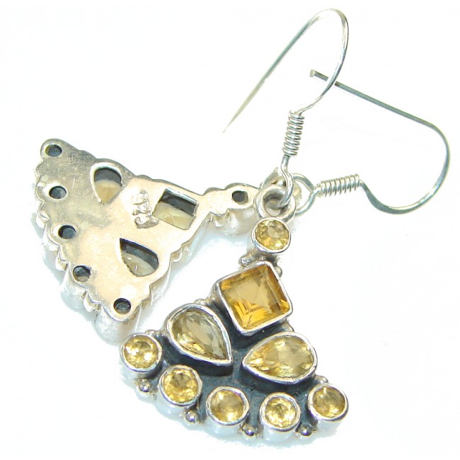 Summer!!! Yellow Citrine Sterling Silver earrings
