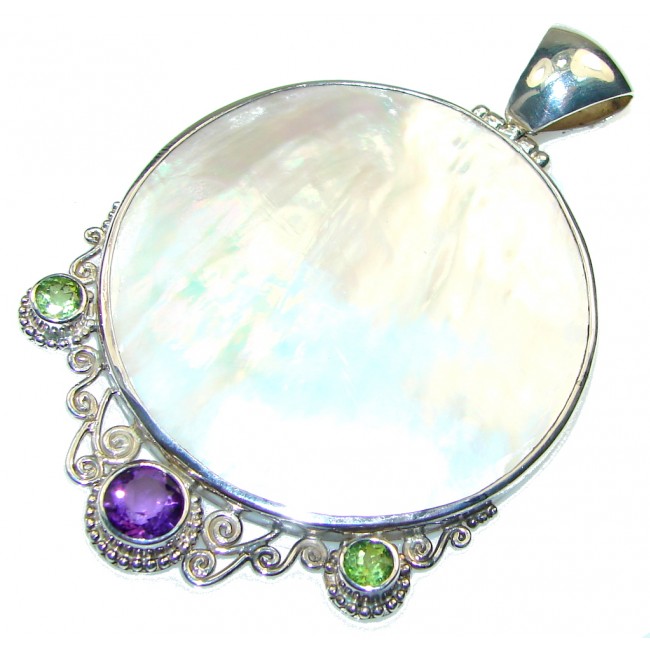 Large! Fashion Blister Pearl Sterling Silver pendant