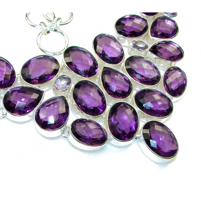 Expressions!! Created Alexandrite Quartz Sterling Silver necklace