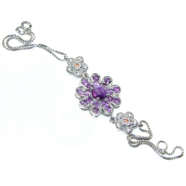 The One! Natural Purple Amethyst Sterling Silver Bracelet